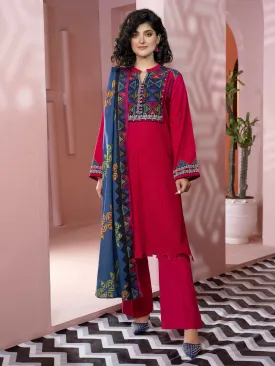 3 Piece Printed Khaddar Suit