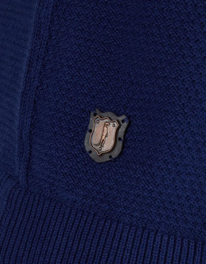 6th Sense Embassy Half Zip Sweater O# - Blue Depths