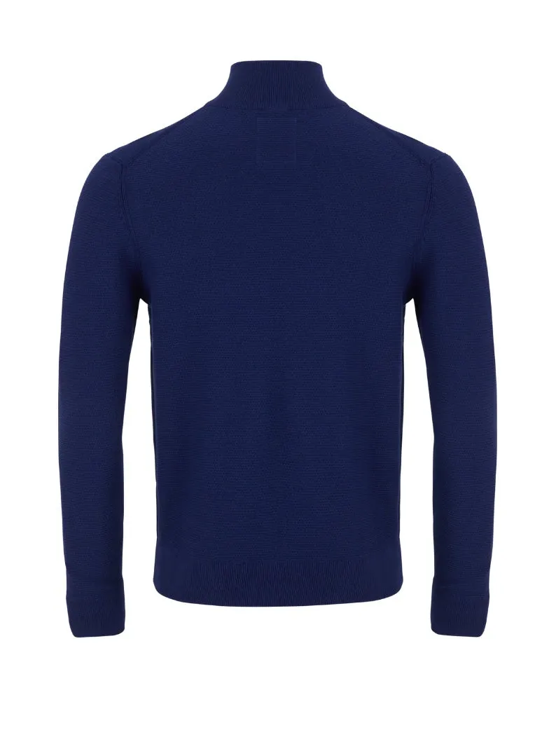 6th Sense Embassy Half Zip Sweater O# - Blue Depths