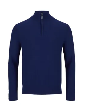 6th Sense Embassy Half Zip Sweater O# - Blue Depths