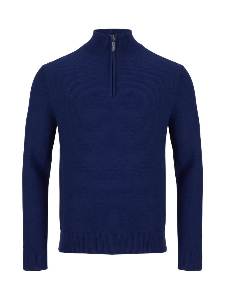 6th Sense Embassy Half Zip Sweater O# - Blue Depths