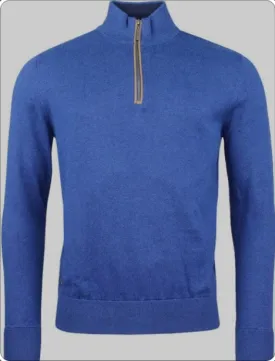 6th Sense Harry Half Zip Sweater - Pacific