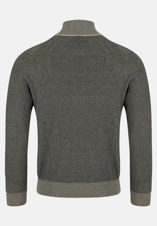 6th Sense Stanley Half Zip Sweater - Willow