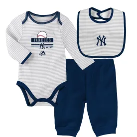 Baby Yankees Bodysuit, Bib and Pant Set