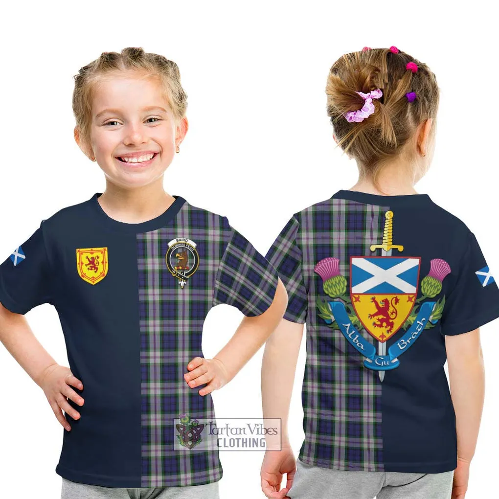 Baird Dress Tartan Kid T-Shirt Alba with Scottish Lion Royal Arm Half Style