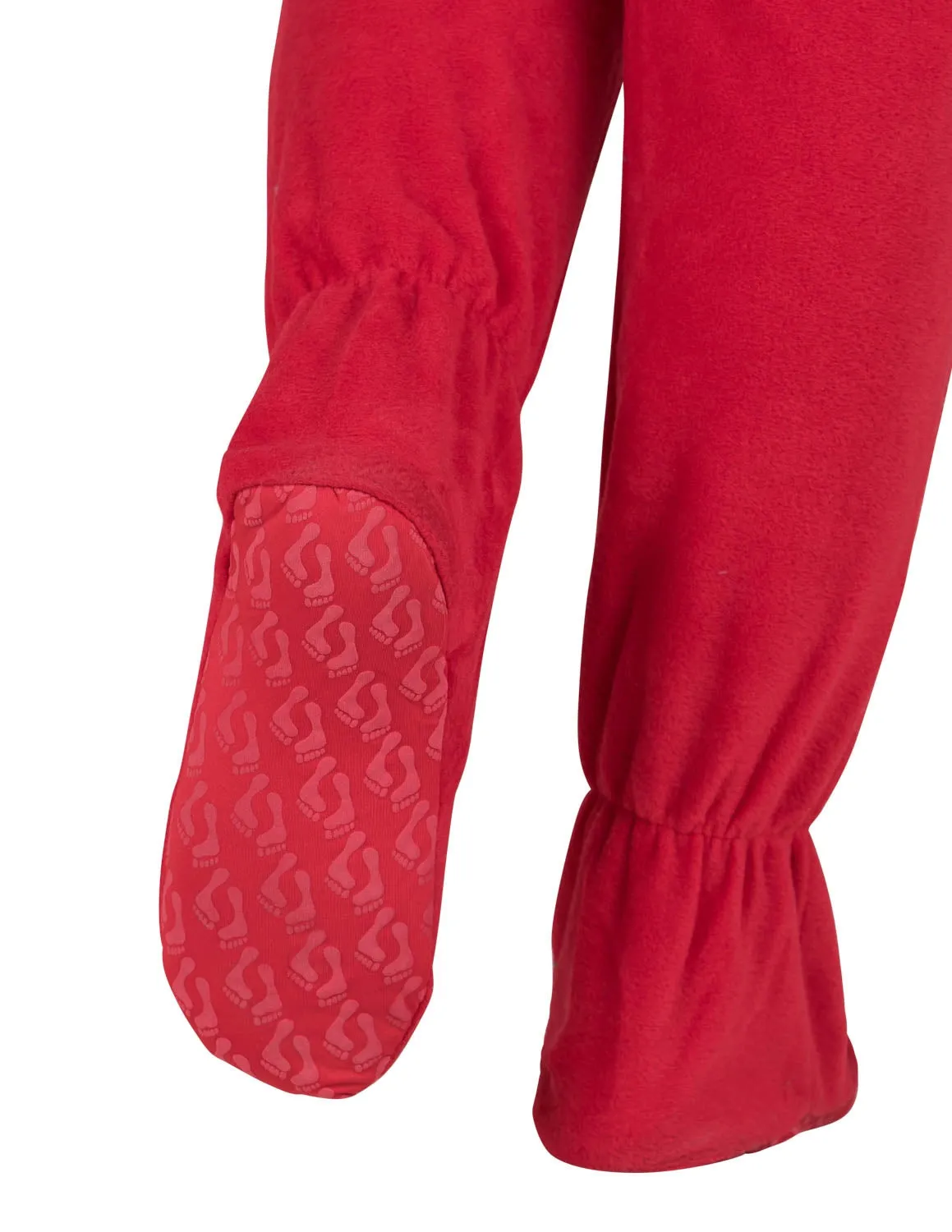 Bright Red Kids Fleece Onesie