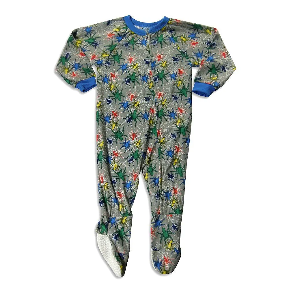 Carters Watch The Wear - Little Boys Footed Spiders Blanket Sleeper, Grey, Multi 23788-4