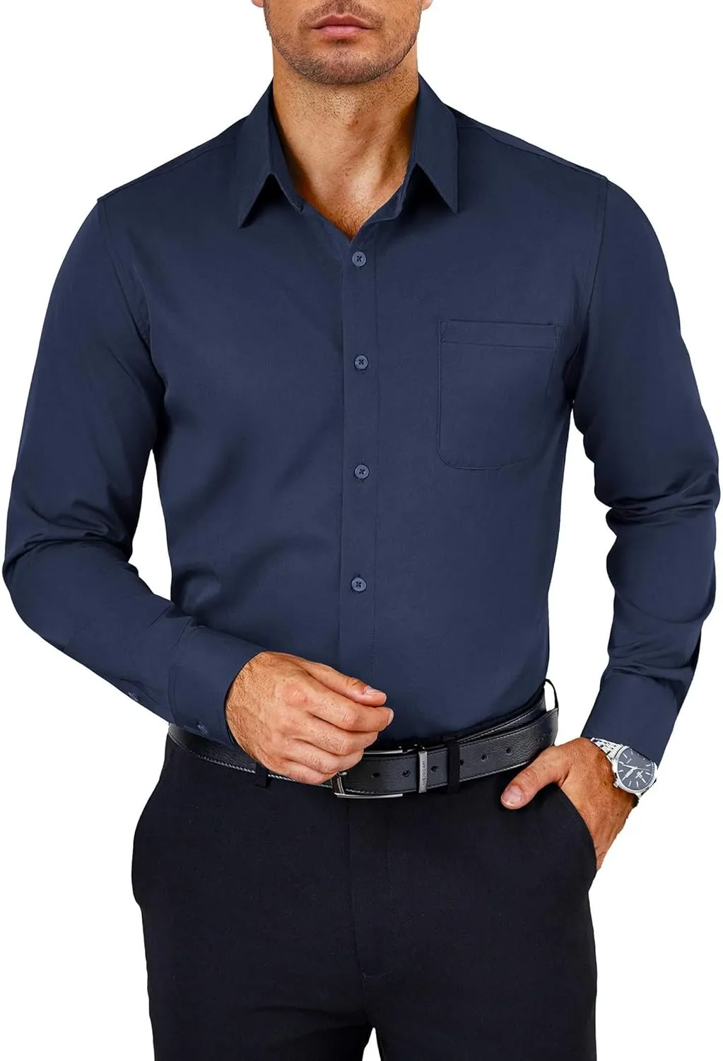 COOFANDY Mens Dress Shirts Wrinkle Free Long Sleeve Button Down Shirts Formal Business Shirt