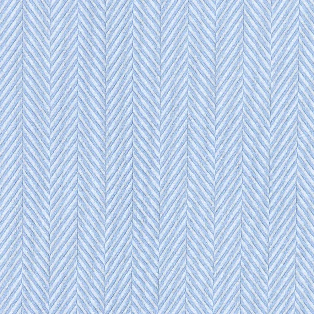 Cooper & Stewart Non-Iron Fine Heringbone Solid Spread Collar