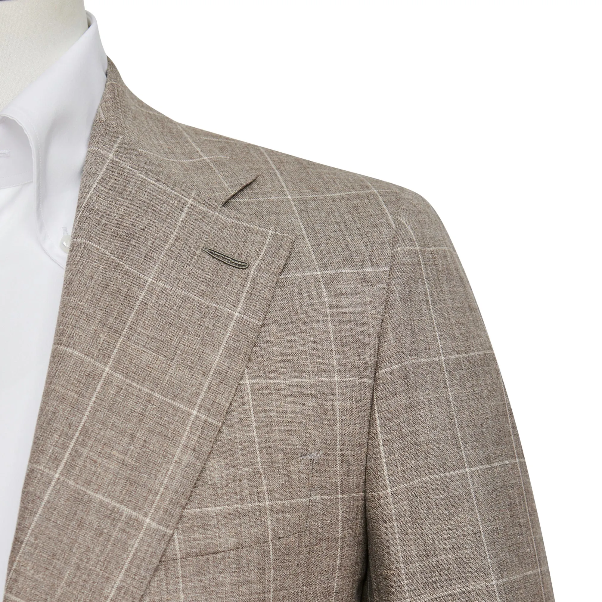 Corso Suit - Taupe Windowpane - LUCKY LAST