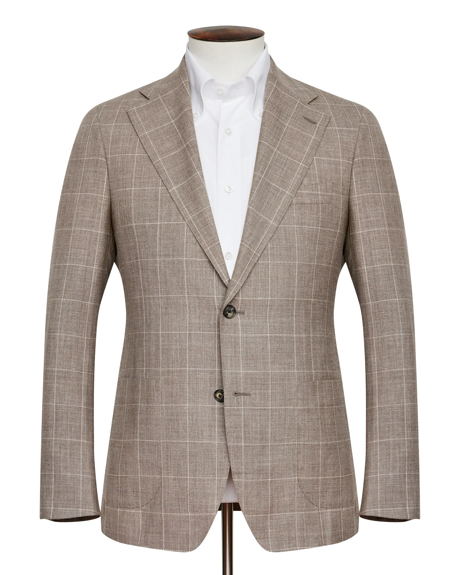 Corso Suit - Taupe Windowpane - LUCKY LAST