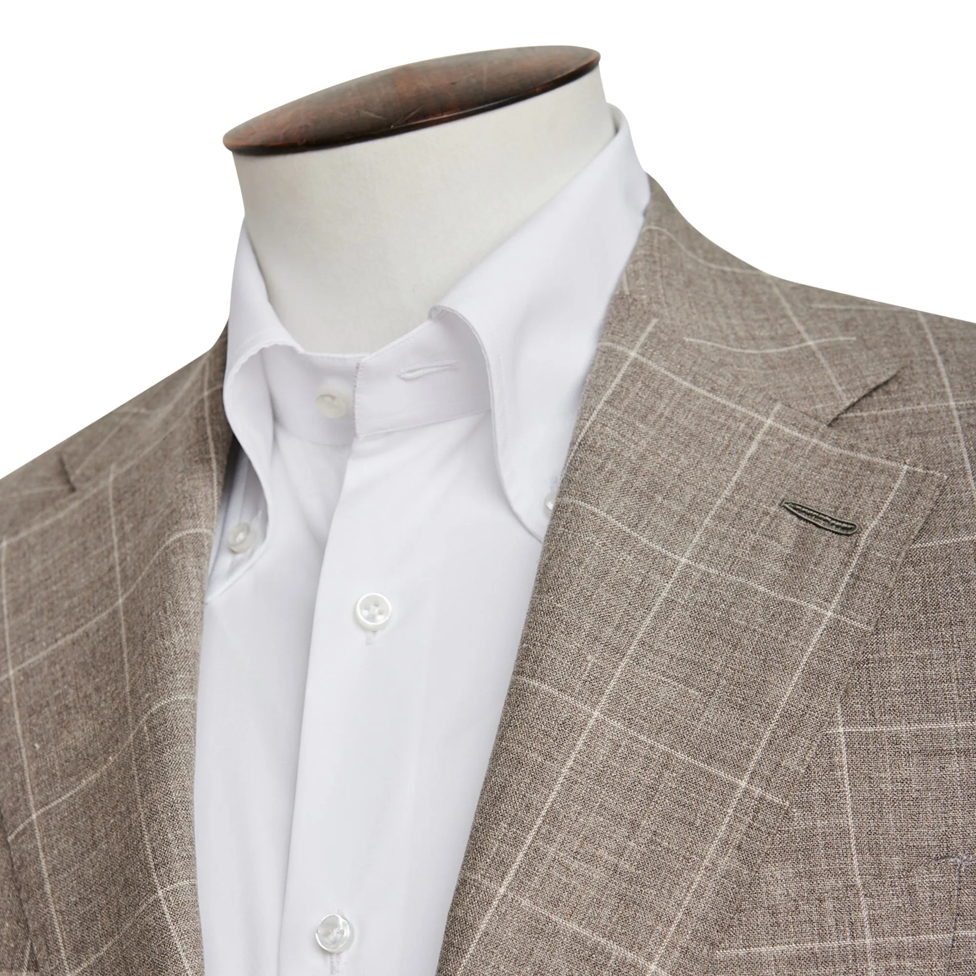 Corso Suit - Taupe Windowpane - LUCKY LAST