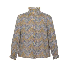 Cotton Blouse Forest Blue