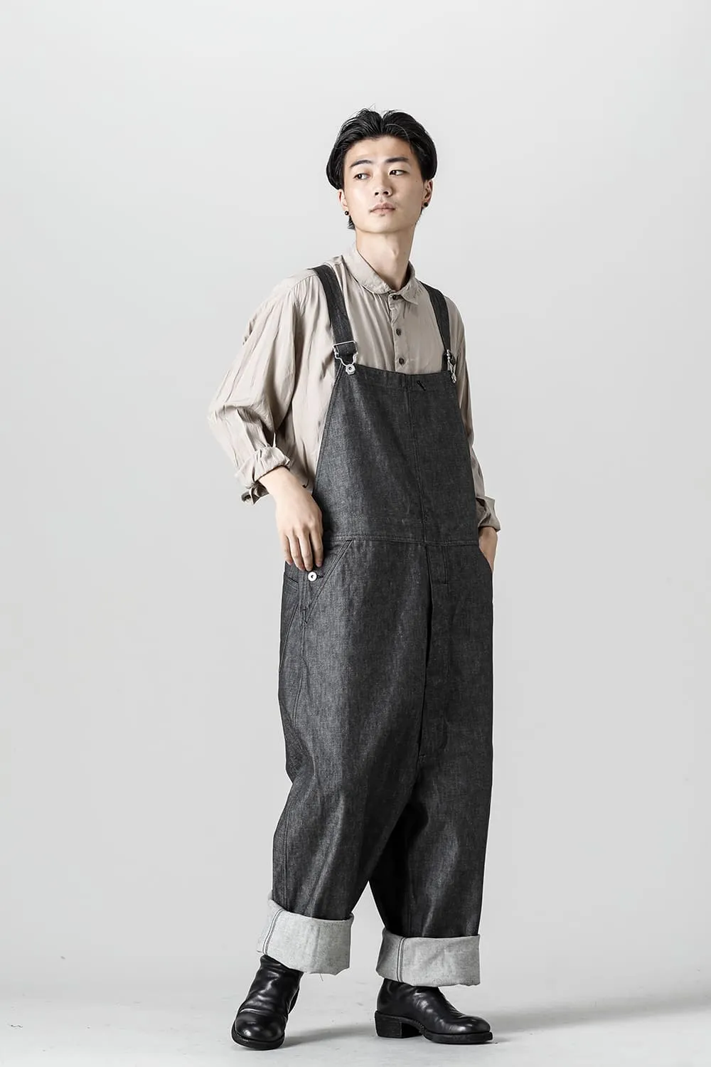 Crotch Over-All - 10oz Black Denim