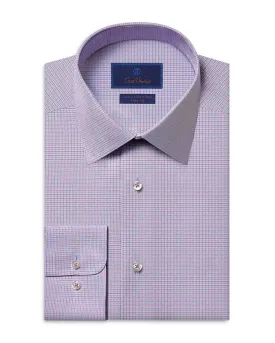David Donahue Berry Micro Textured Non-Iron Dress Shirt