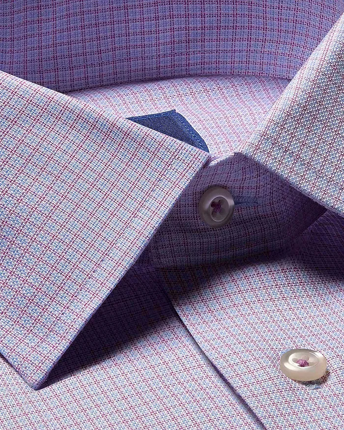 David Donahue Berry Micro Textured Non-Iron Dress Shirt