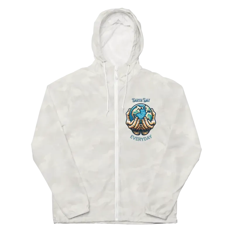 Earth Day Unisex Lightweight Zip Windbreaker