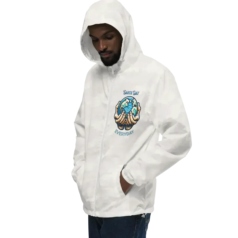 Earth Day Unisex Lightweight Zip Windbreaker