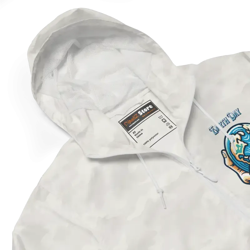Earth Day Unisex Lightweight Zip Windbreaker