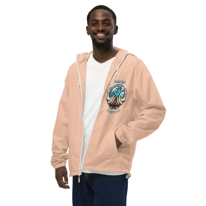 Earth Day Unisex Lightweight Zip Windbreaker