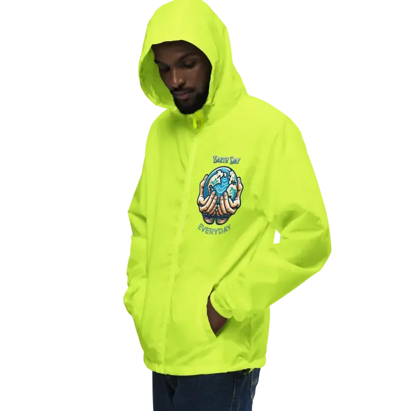 Earth Day Unisex Lightweight Zip Windbreaker