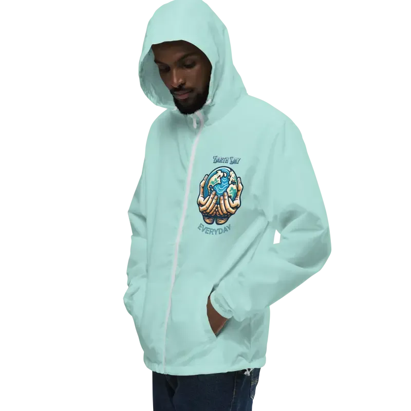 Earth Day Unisex Lightweight Zip Windbreaker