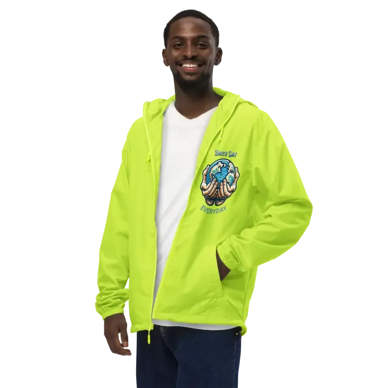 Earth Day Unisex Lightweight Zip Windbreaker