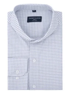 Extreme Cutaway Non-Iron Blue Light Grid Shirt