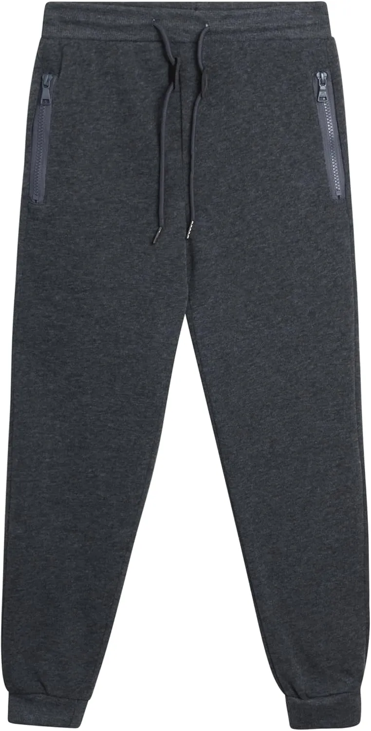 Galaxy by Harvic Boys' Sweatpants - Athletic Fleece Jogger Pants with Zipper Pockets - Size Up for Ideal Fit (Sizes: 8-20)