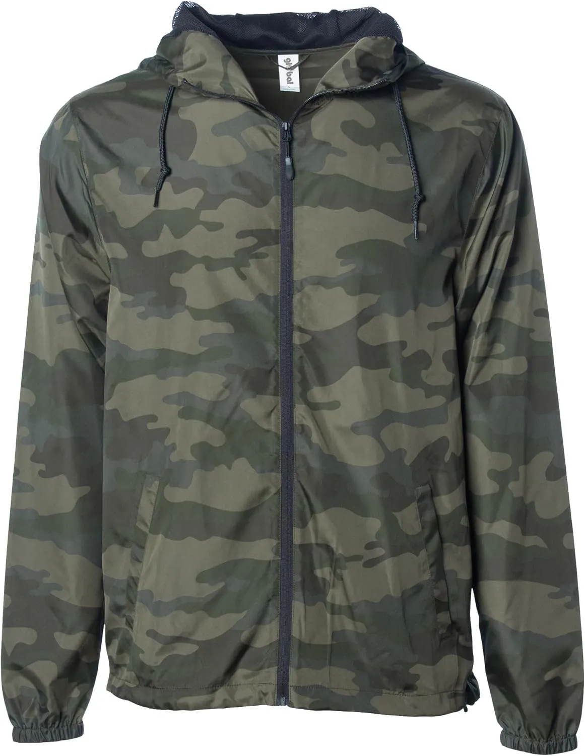 Global Blank Men's Windbreaker Jacket Lightweight Water-Resistant Windbreakers for Men