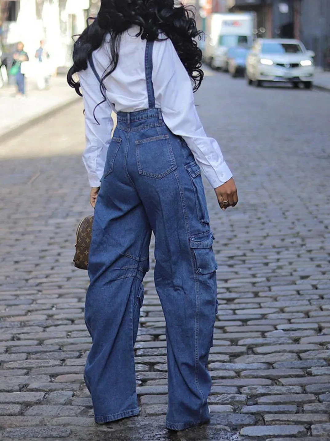 High Maintenance Denim Cargo Overalls