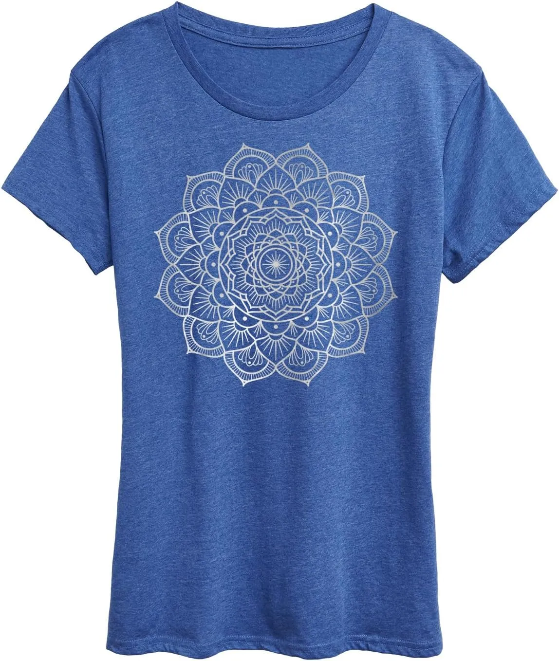 Instant Message - Silver Foil Mandala - Women's Women's Short Sleeve Graphic T-Shirt