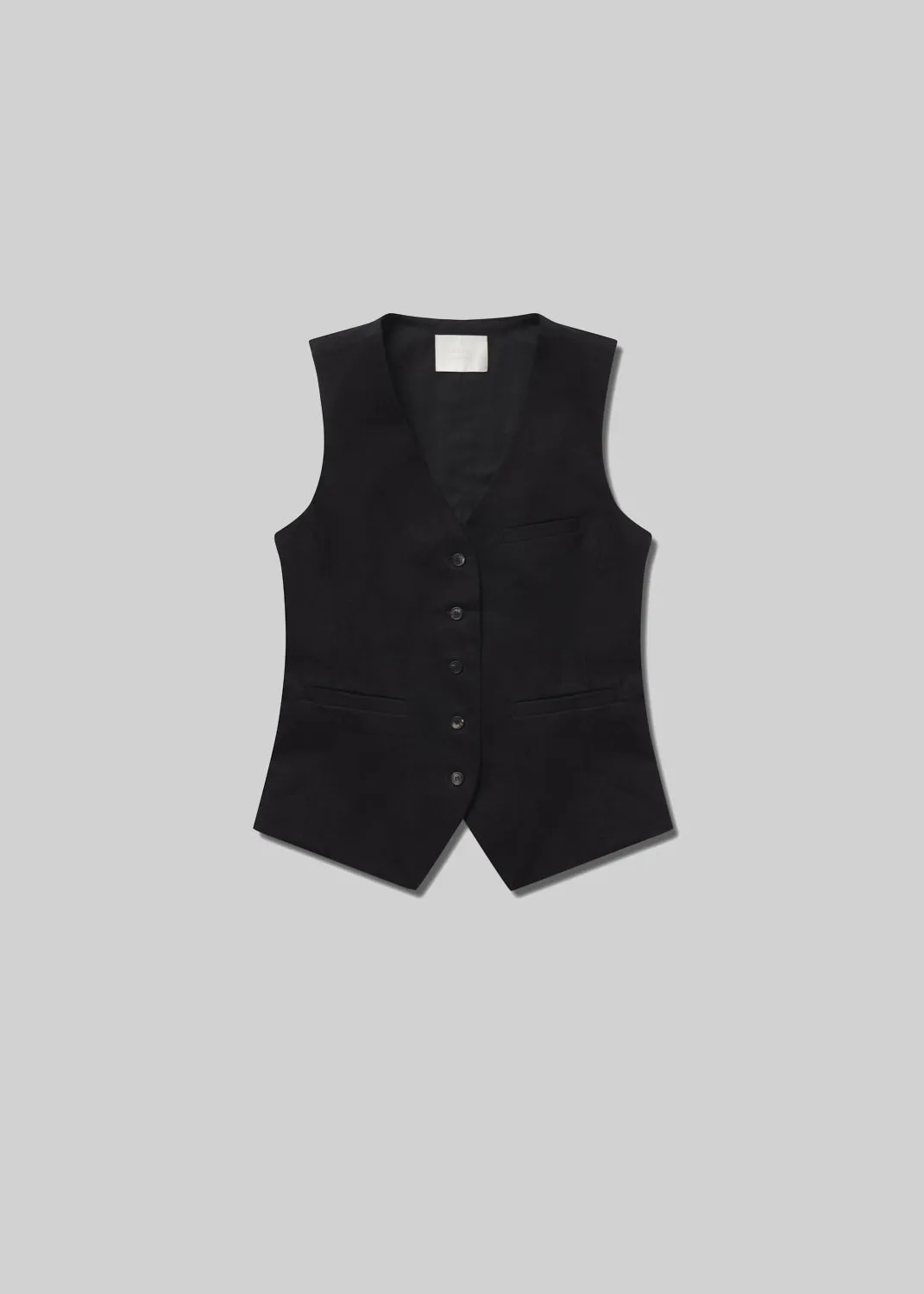 Jasmin Long Vest in Black