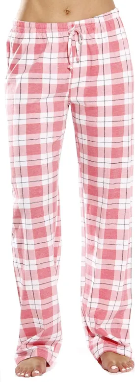 Just Love 100% Cotton Jersey Women Plaid Pajama Pants Sleepwear