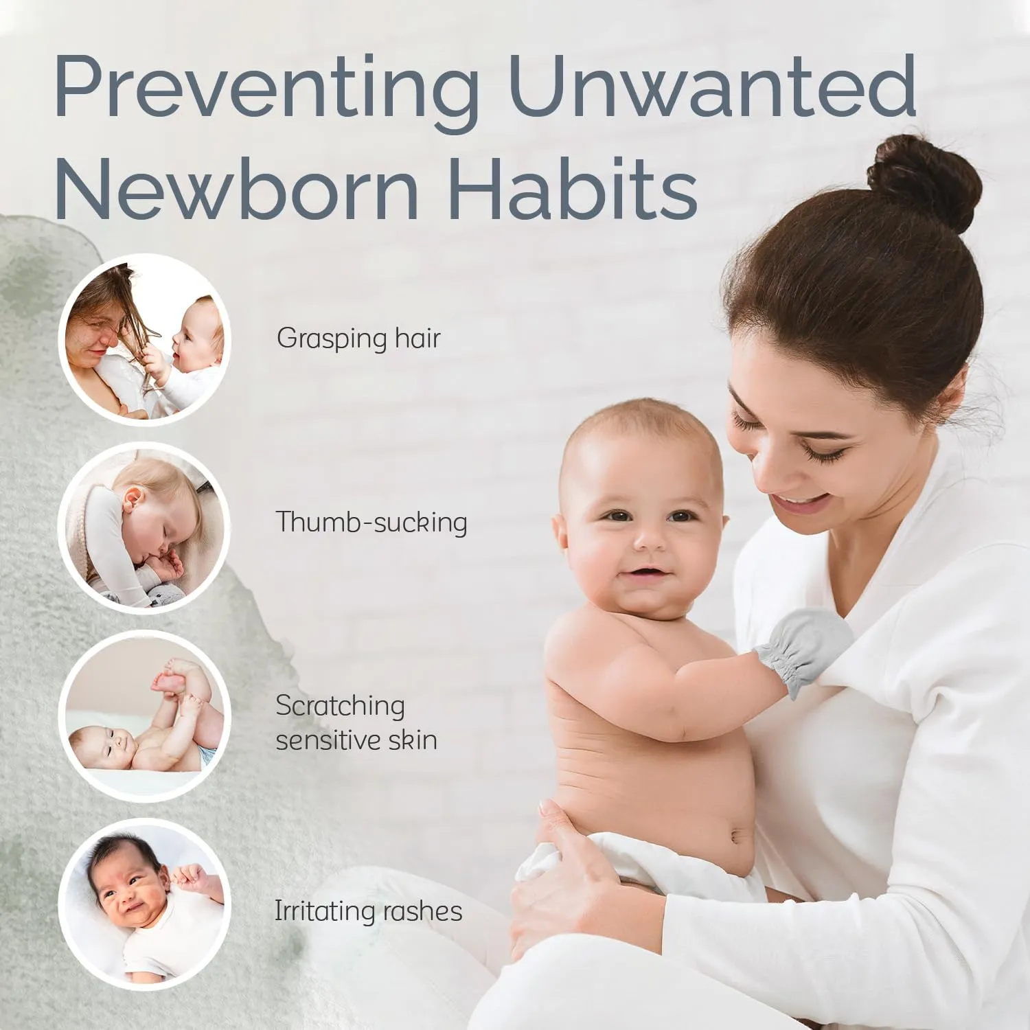 KiddyCare Hand Mittens No Scratch for Newborn Baby Boy/girl - Infant Gloves Mitts for 0-6 Months - Preemie Mittens for Babies