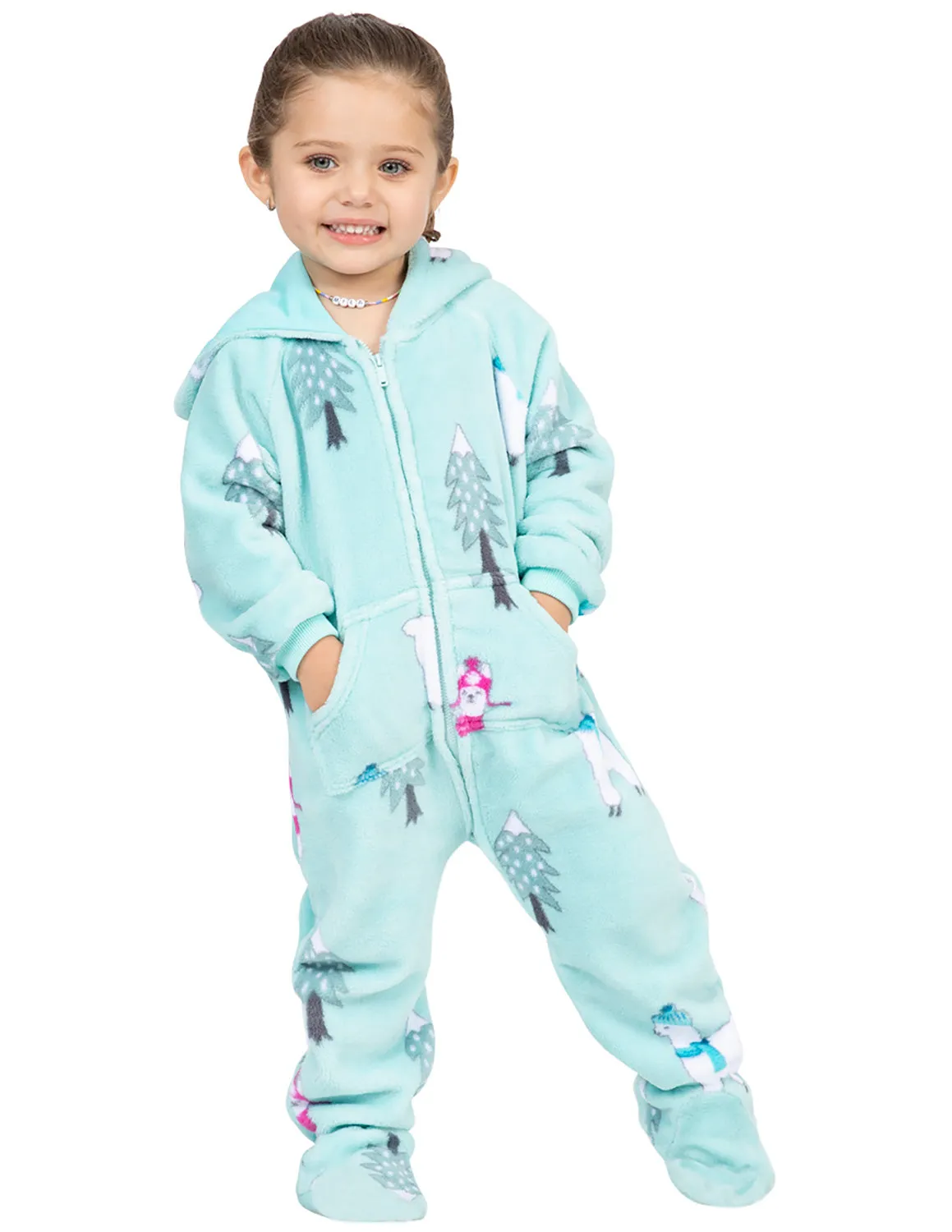 Land of Llamas Toddler Hoodie Chenille Onesie