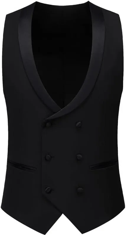 MAGE MALE Men's 3 Piece Suit One Button Slim Fit Formal Wedding Prom Tuxedo Suits Party Dinner Blazer Vest Pants Set