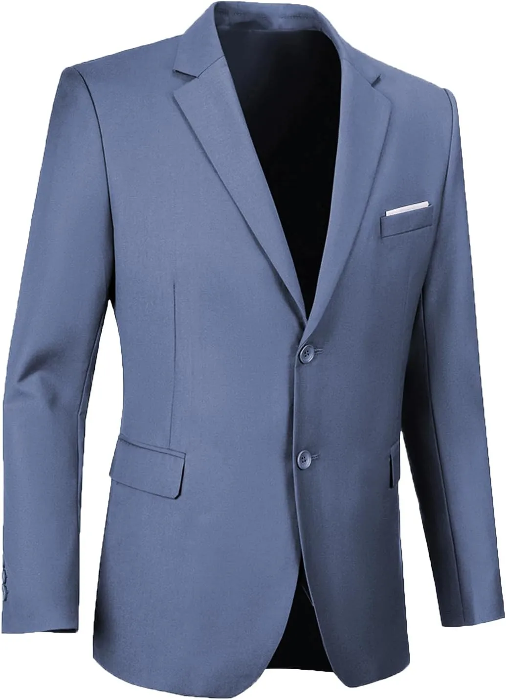 Mens 3 Piece Slim Fit Suit Set, 2 Button Solid Blazer Jacket Vest Pants Business Tuxedo