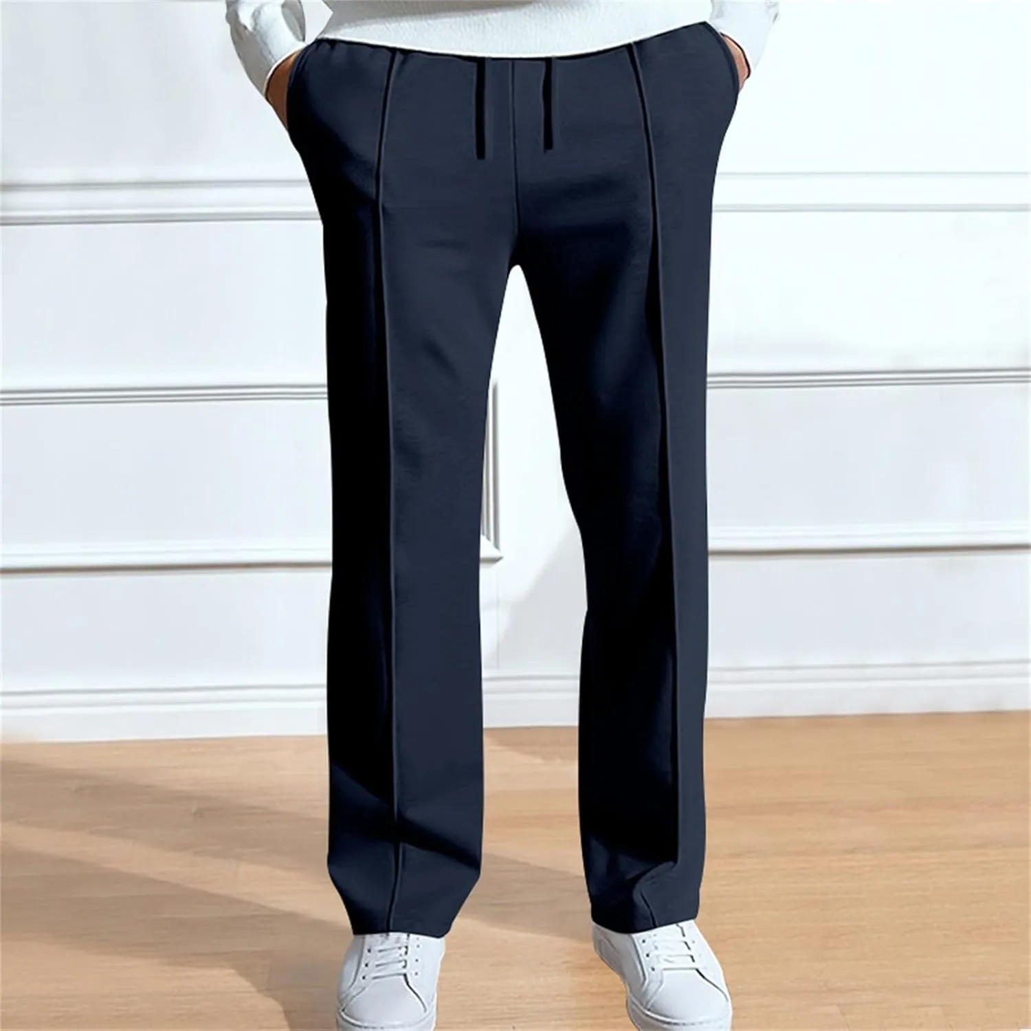 Men'sSweatpants Casual Straight Leg Elastic Waist Joggers Outdoor Jogging Yoga Dress Pants for Men with Pockets