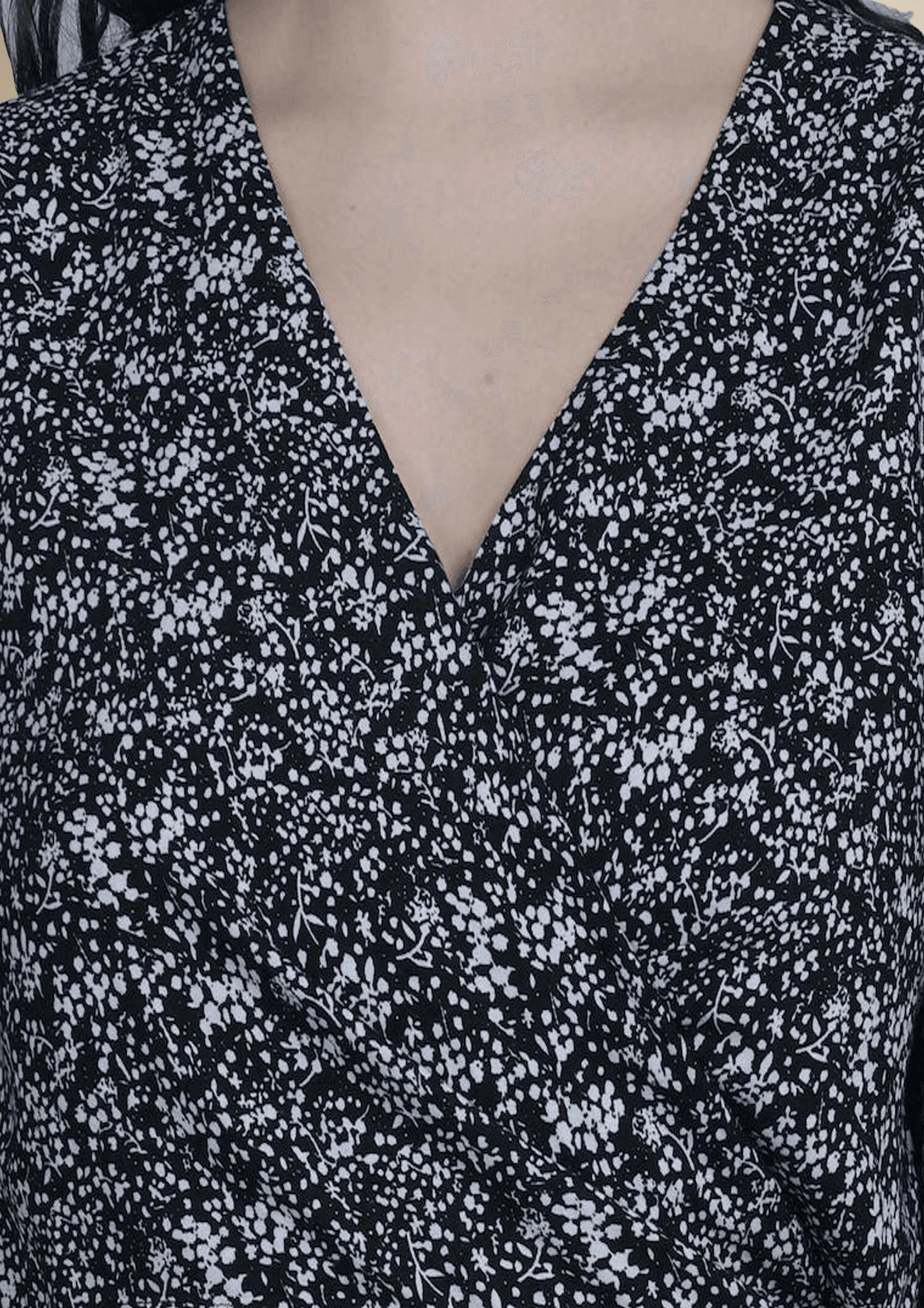 Midnight Elegance Wrap Dress