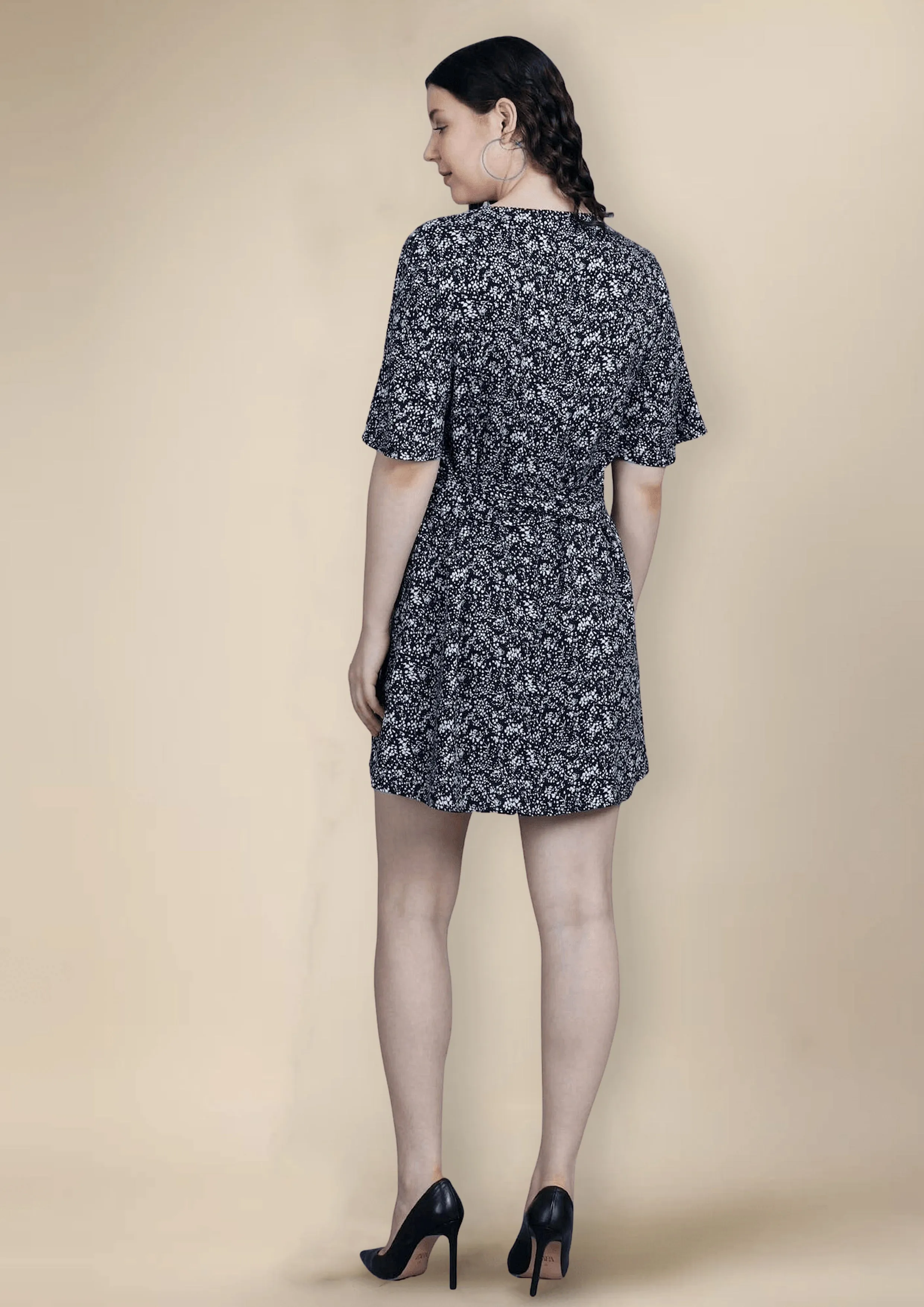 Midnight Elegance Wrap Dress
