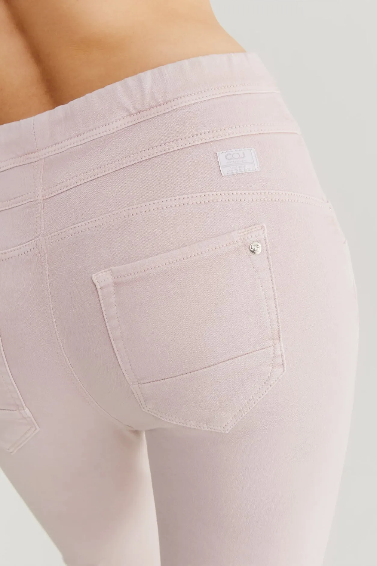 Mila Mid Waist Jogger 5 Pocket Ankle Pants Lilac