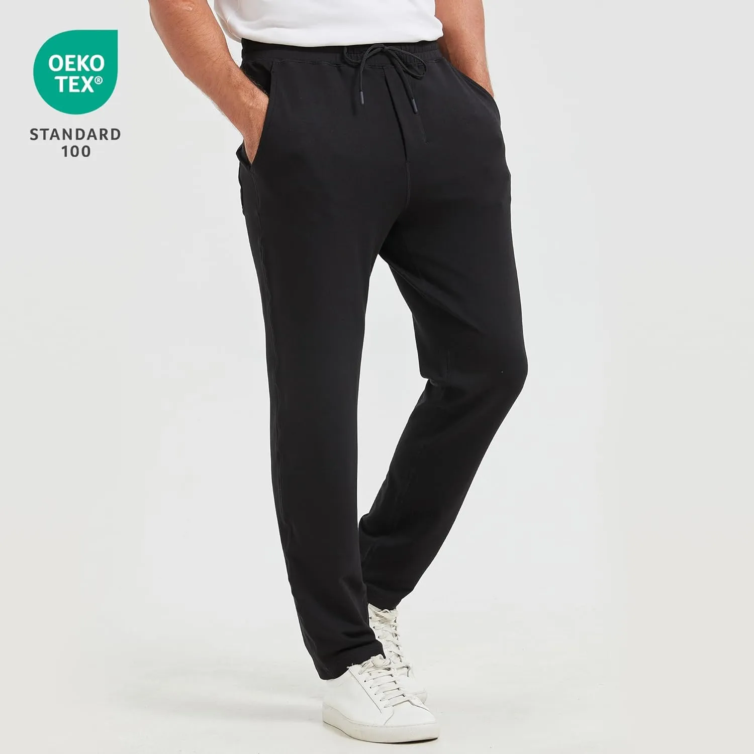 netdraw Men's Ultra Cozy Viscose Bamboo Sweatpants Cotton Lounge Casual Jogger Tapered Pants