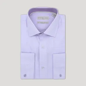 Non Iron Weave Check Dress Shirt | Purple