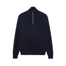 Paul & Shark Moon Badge Half Zip Sweater  050 Navy