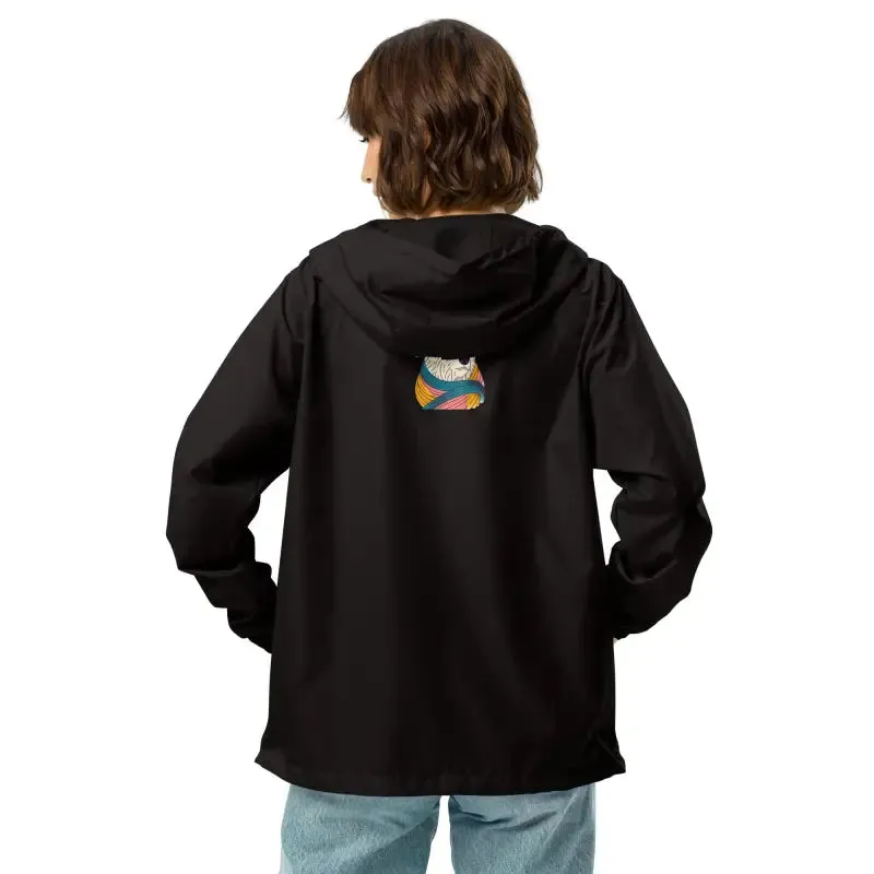 Polar Bear Floral Unisex Lightweight Zip Windbreaker