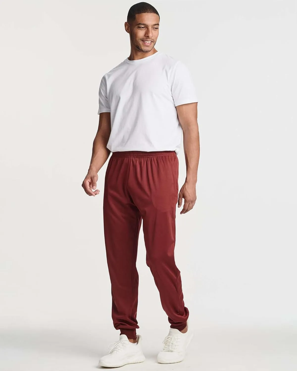 Real Essentials 3 Pack: Men's Tricot Active Athletic Casual Jogger Fleece Lined Sweatpants Pockets (Available in Big & Tall)