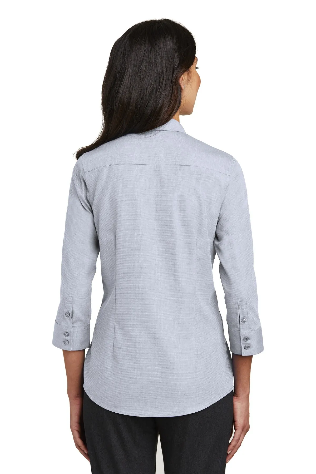 Red House Ladies 3/4-Sleeve Nailhead Non-Iron Shirt. RH690