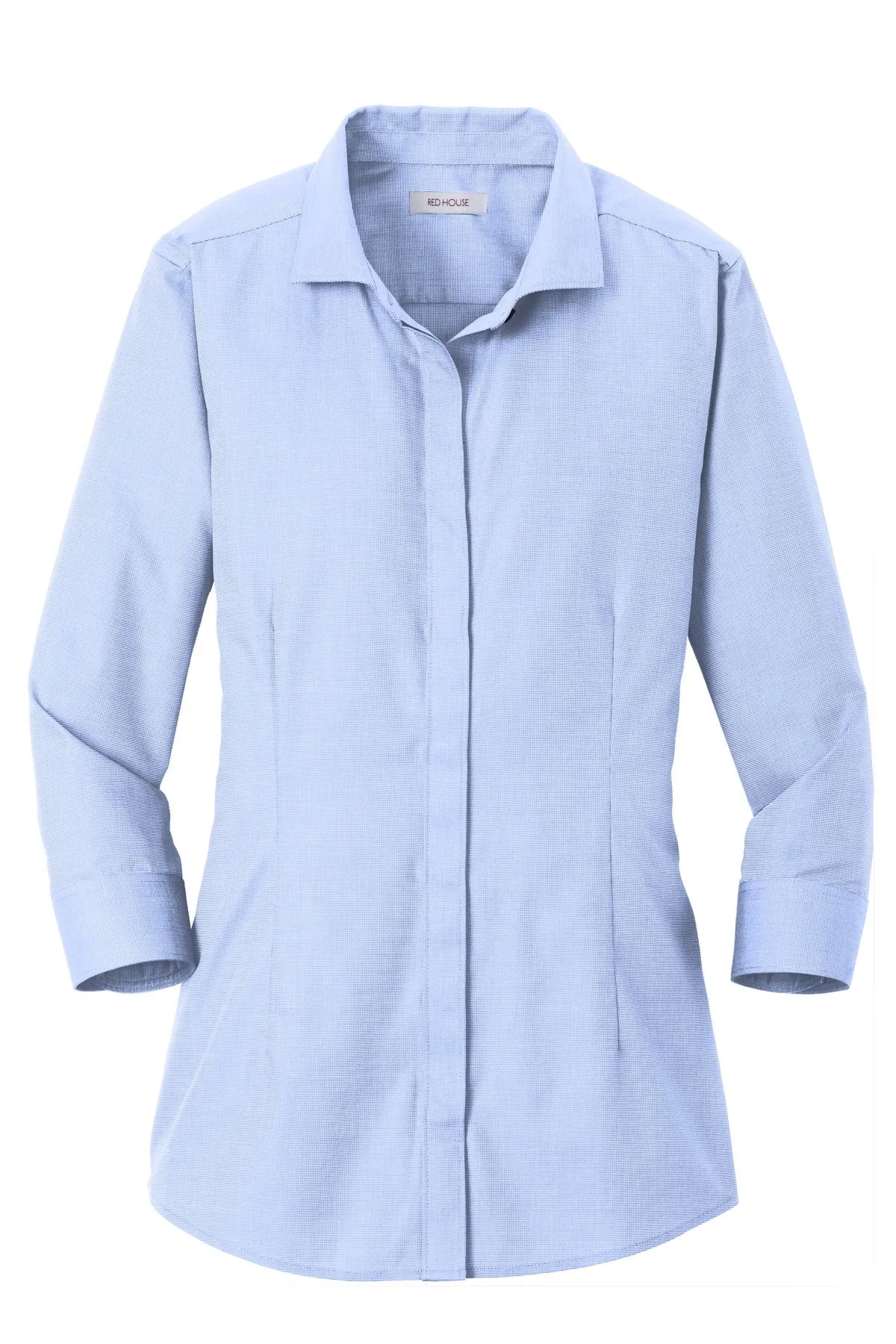 Red House Ladies 3/4-Sleeve Nailhead Non-Iron Shirt. RH690