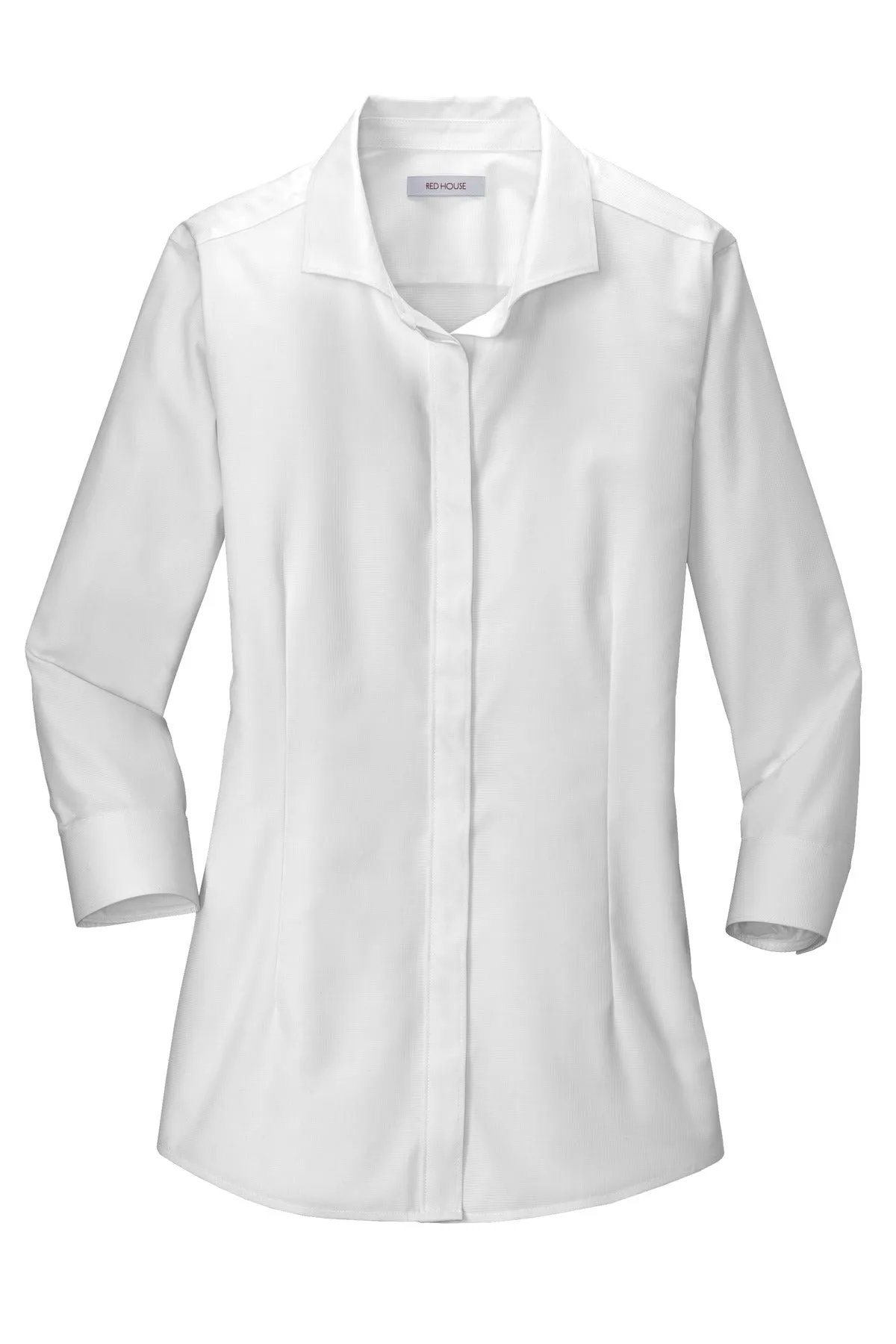 Red House Ladies 3/4-Sleeve Nailhead Non-Iron Shirt. RH690